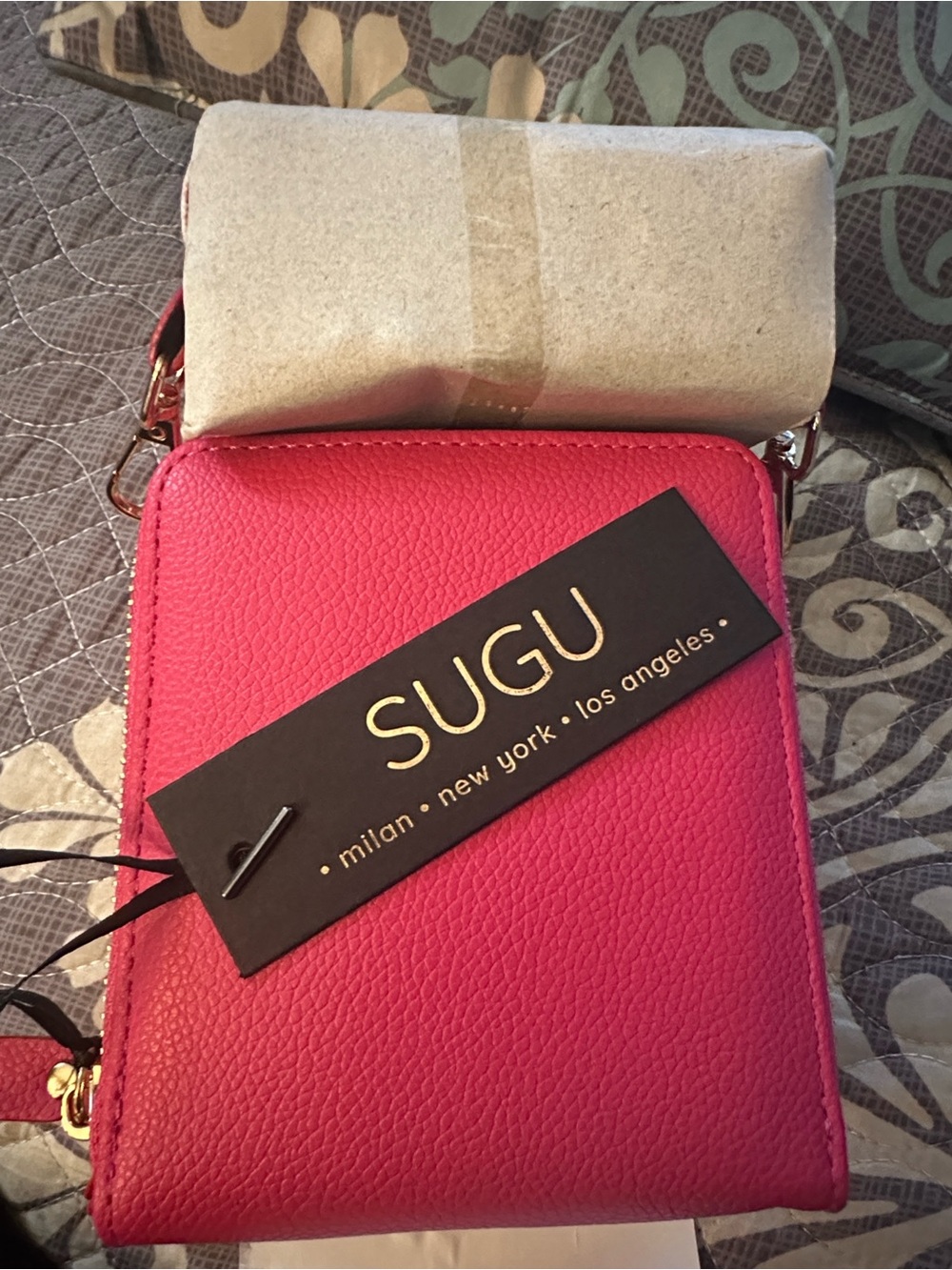 Fuchsia SUGU Crossbody Bag - Compact Women's Shoulder Bag